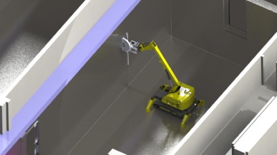 The 12-tonne robot will be equipped with a circular saw (Image: Orano)