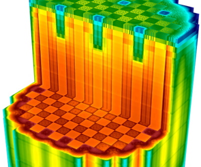 The use of modeling tools developed at ORNL to predict the first six months of operations of unit 2 at TVA's Watts Bar nuclear power plant, which entered commercial operation in 2016 (Image: Andrew Godfrey/ORNL)