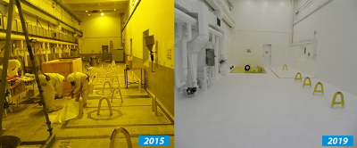 Since 2015, workers on the Hanford Site have cleaned out a portion of the Waste Encapsulation and Storage Facility to prepare to transfer radioactive capsules from an underwater basin to safer, dry storage. Image: govdelivery.com