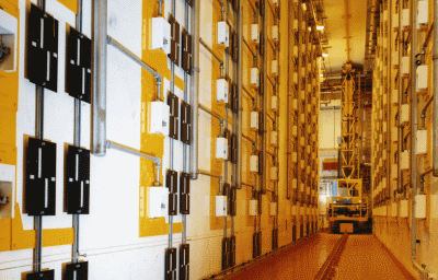 Plutonium storage at the Sellafield nuclear site. Photo credit: Nuclear Decommissioning Authority, 2019